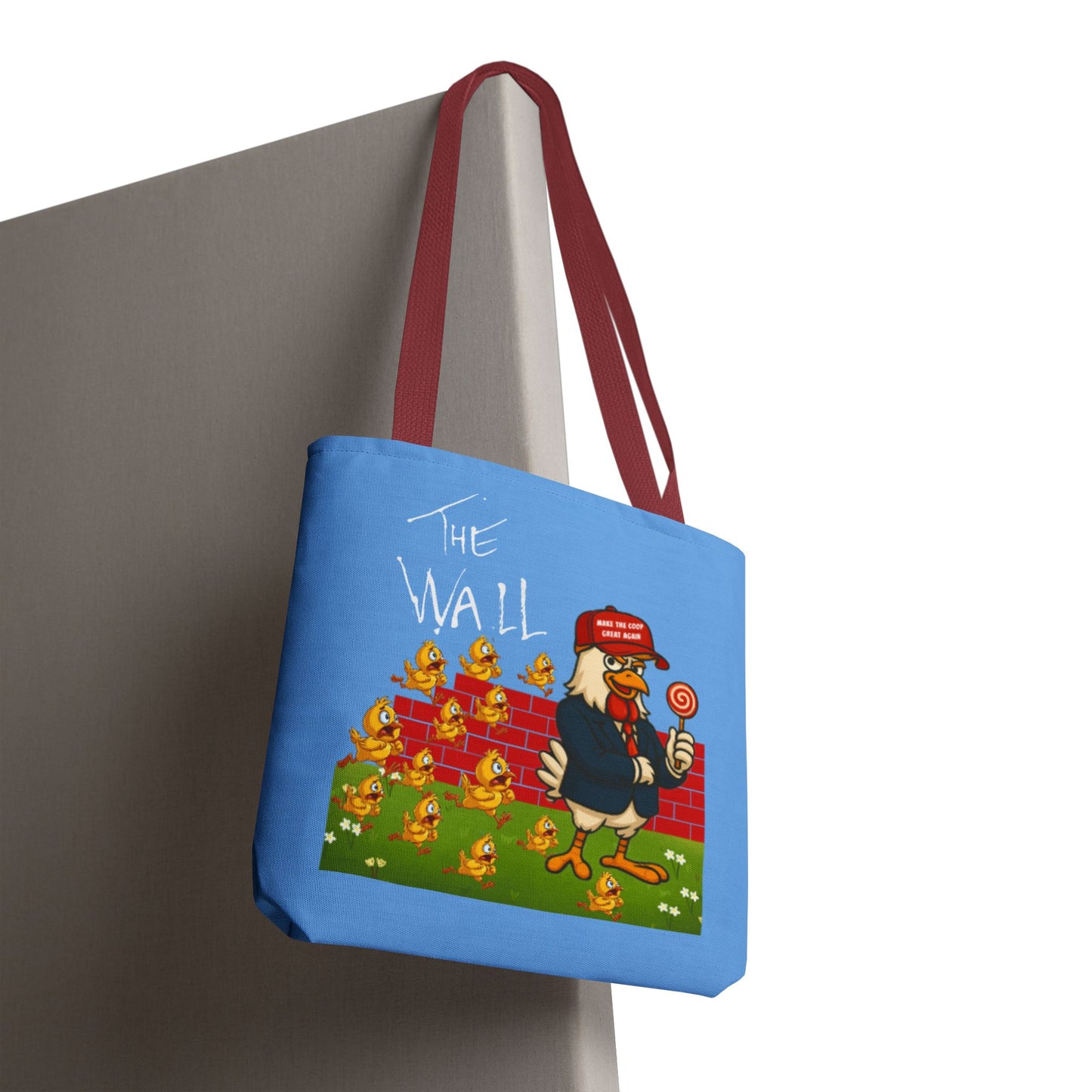 Another Chick Thru The Wall Tote Bag – Funny Political Chicken Graphic | Durable Eco-Friendly Canvas Shopper for Everyday Use
