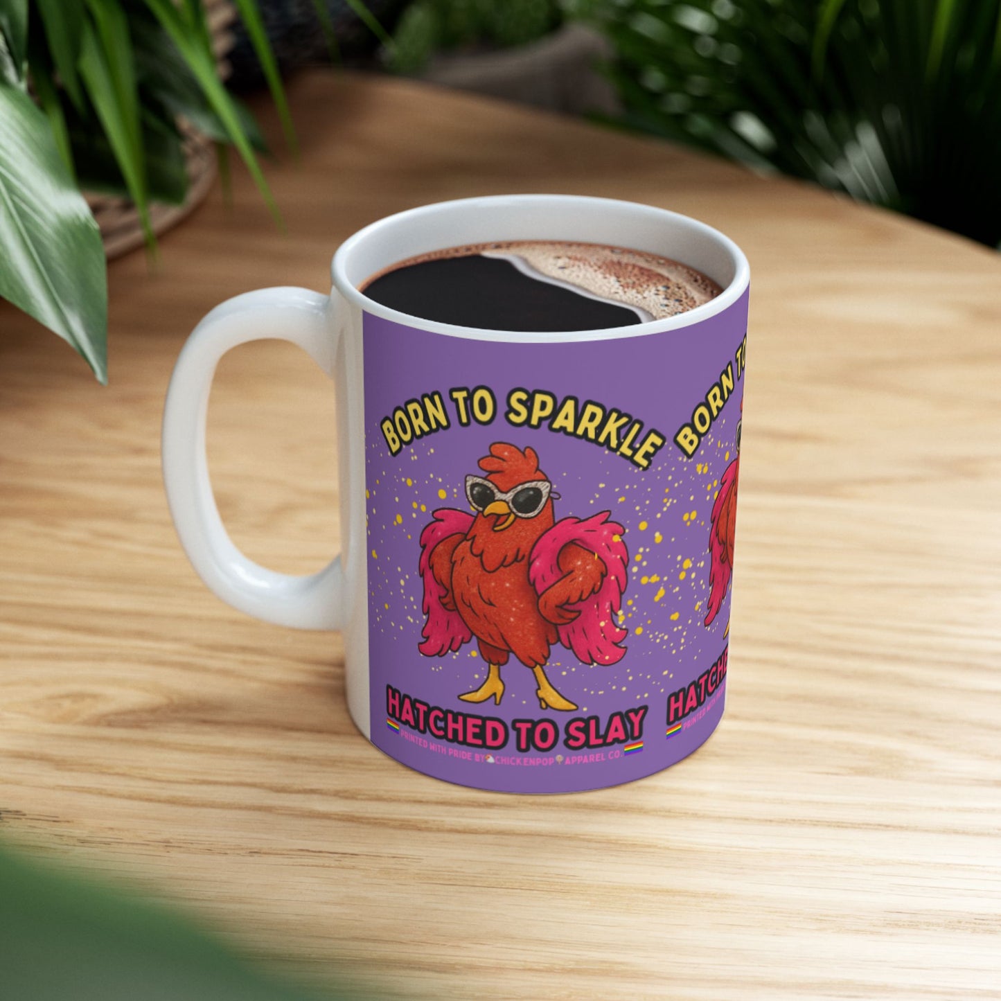 Born to Sparkle Mug – Sip, Slay, Repeat