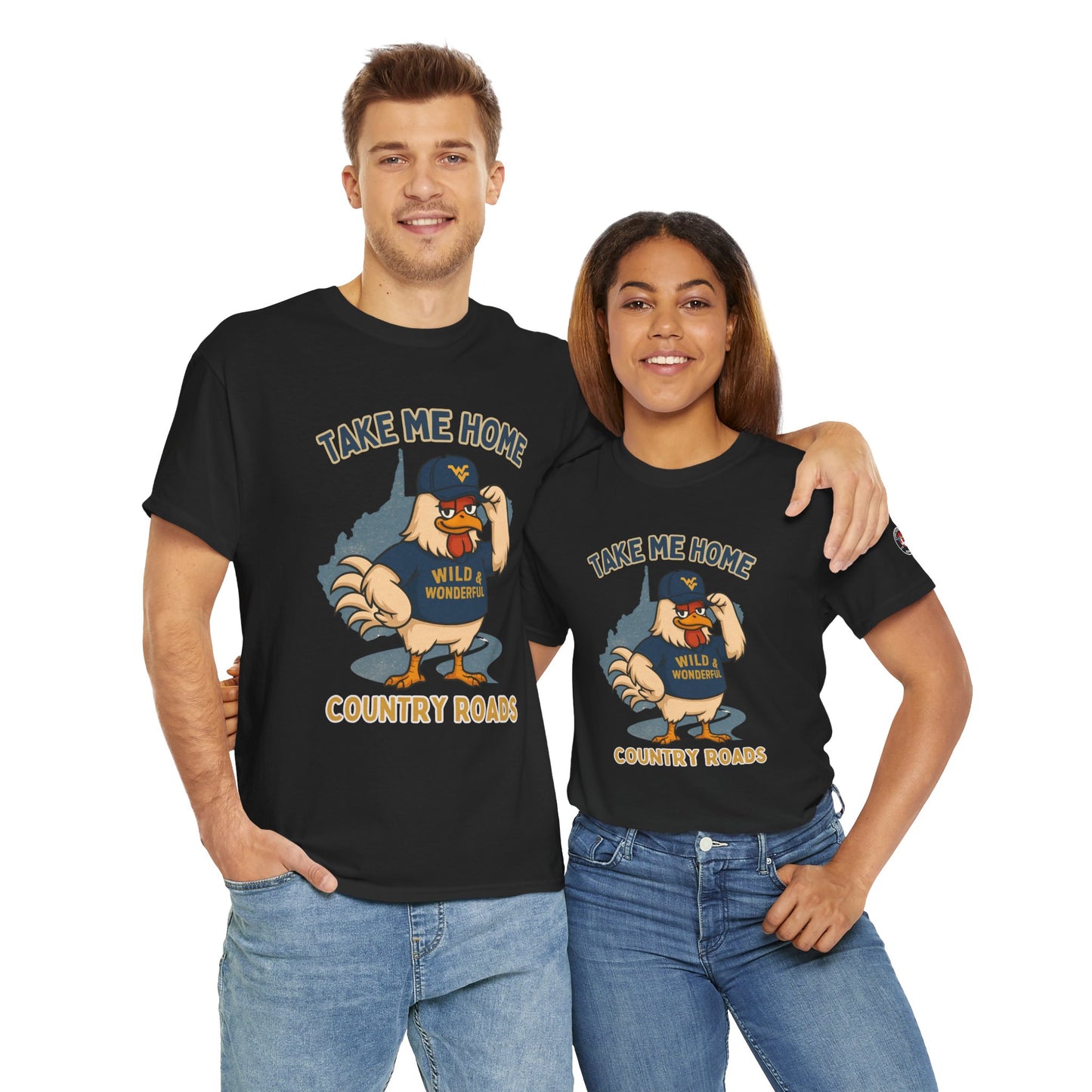 Take Me Home Country Roads WV Coop Daddy Tee – Funny West Virginia Rooster Shirt