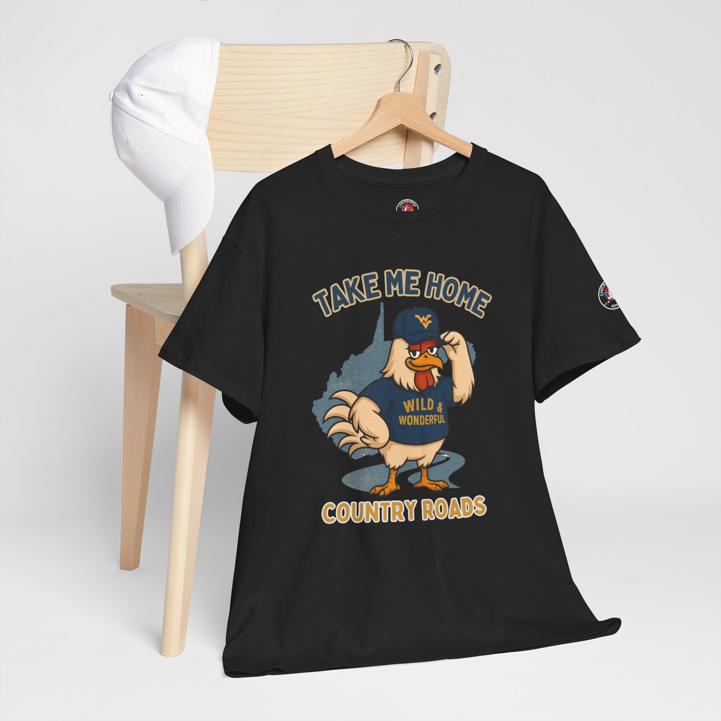Take Me Home Country Roads WV Coop Daddy Tee – Funny West Virginia Rooster Shirt