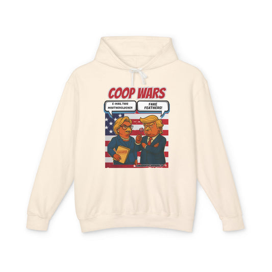 Coop Wars Hoodie – Funny Political Graphic Pullover | Unisex Relaxed Fit | Ethically Made & OEKO-TEX Certified Streetwear