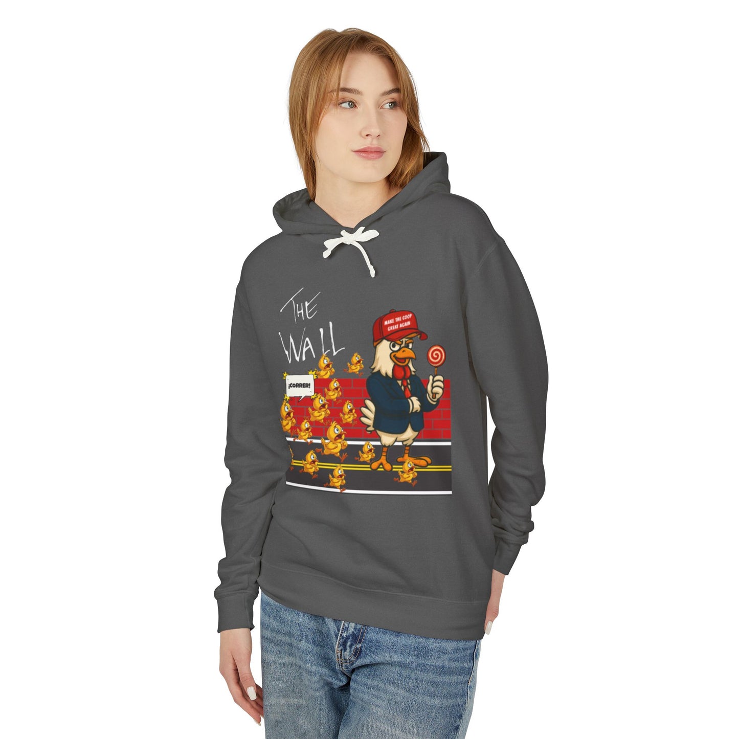 Another Chick Thru The Wall Hoodie – Bold Graphic Pullover with Relaxed Fit | Unisex Streetwear