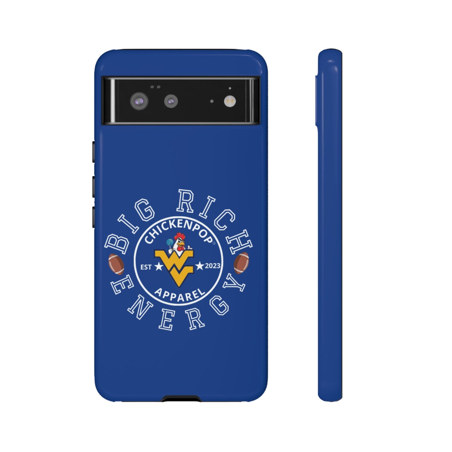 Don’t Be A Devries Funny Chicken Phone Case – Durable Dual-Layer Protection for iPhone, Samsung, Pixel – Matte or Glossy Finish Blue