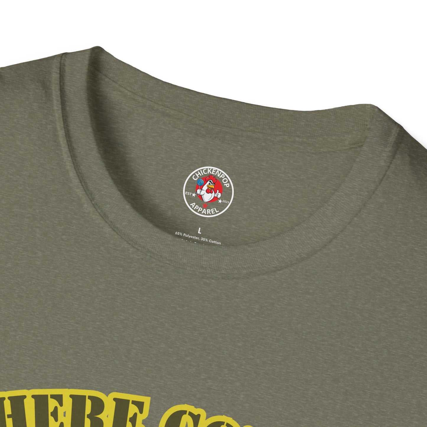 Here Comes the Rooster Music Graphic Tee with Front & Back Print Unisex Rock T-Shirt