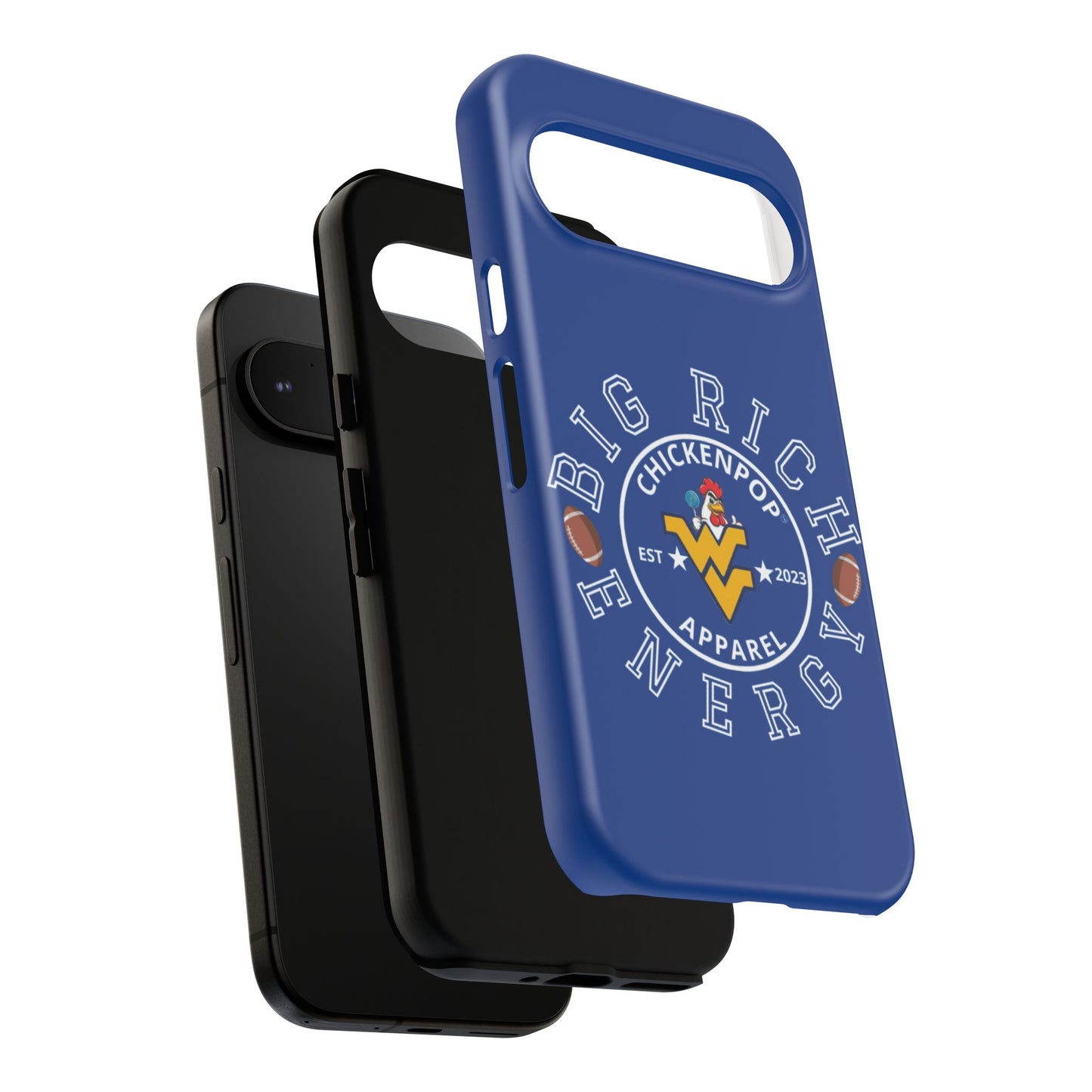 Don’t Be A Devries Funny Chicken Phone Case – Durable Dual-Layer Protection for iPhone, Samsung, Pixel – Matte or Glossy Finish Blue