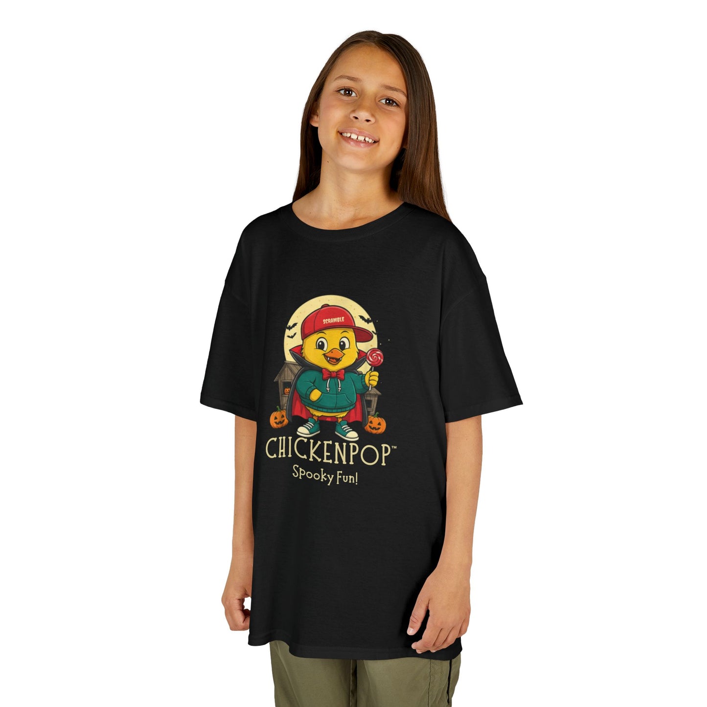 Kids Tee - Scramble the Vampire Lil' Cluckers Halloween Shirt