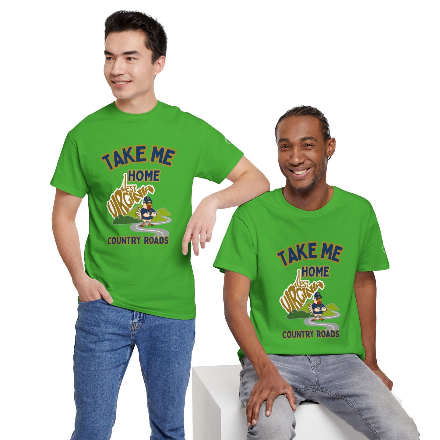 Take Me Home Country Roads WV Coop Daddy Tee – Funny West Virginia Rooster Shirt