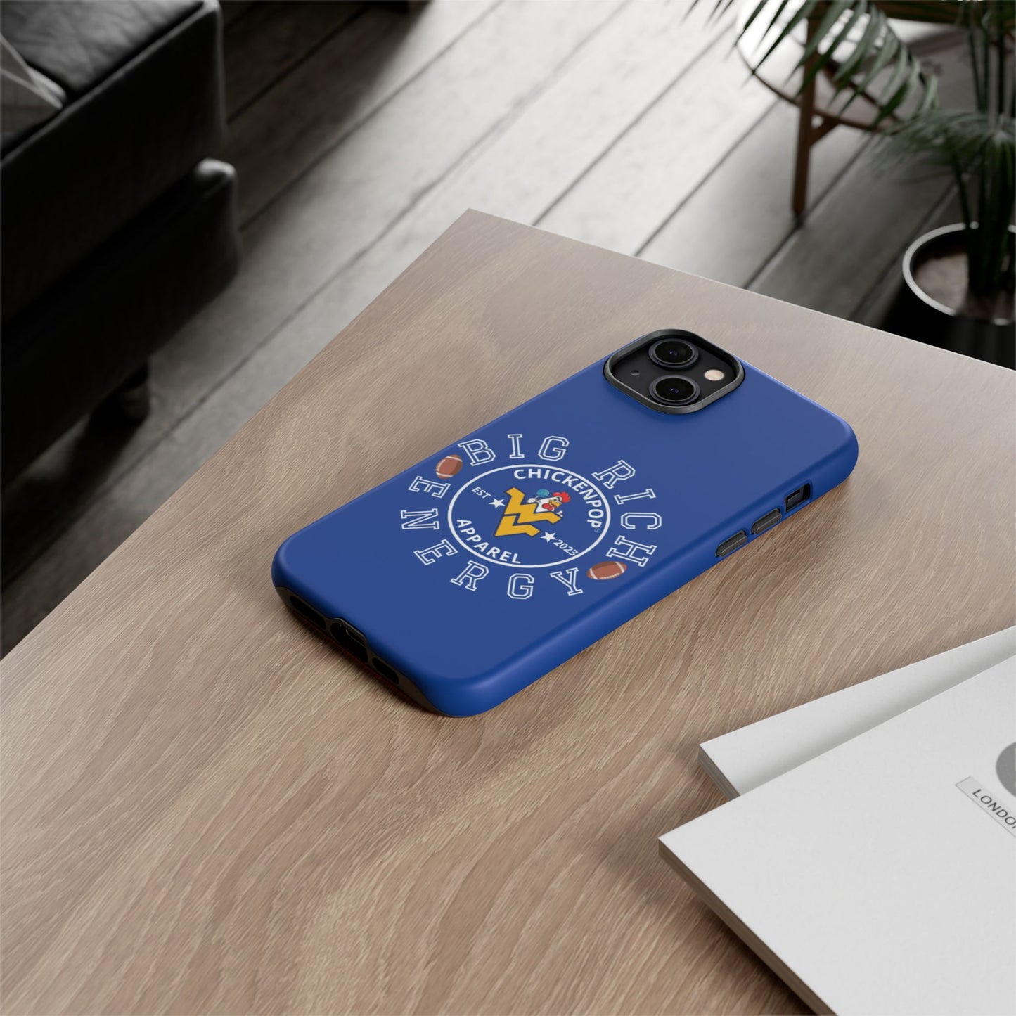 Don’t Be A Devries Funny Chicken Phone Case – Durable Dual-Layer Protection for iPhone, Samsung, Pixel – Matte or Glossy Finish Blue