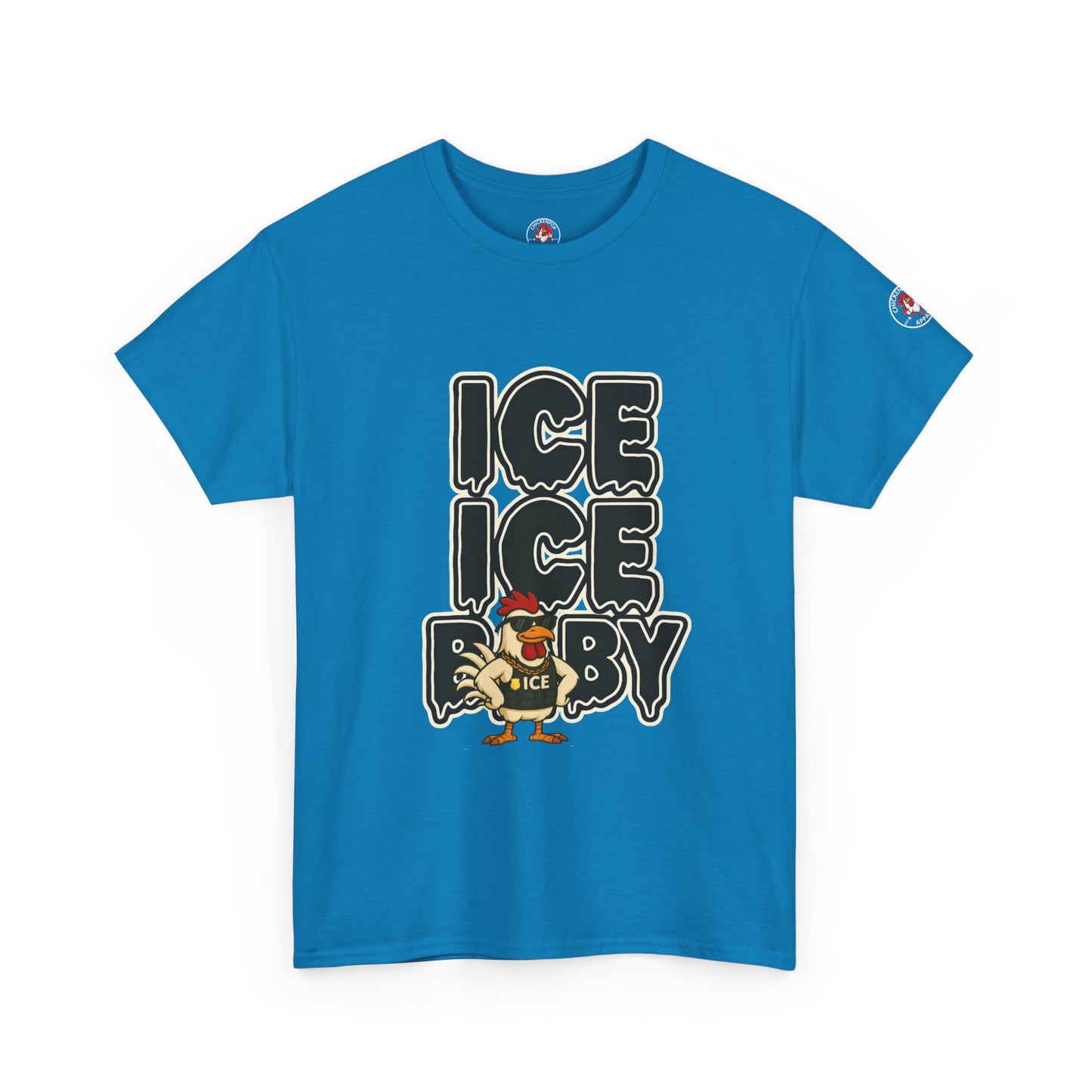 ICE ICE BABY Funny Chicken T-Shirt – Coop Daddy Parody Tee for Music & Poultry Fans