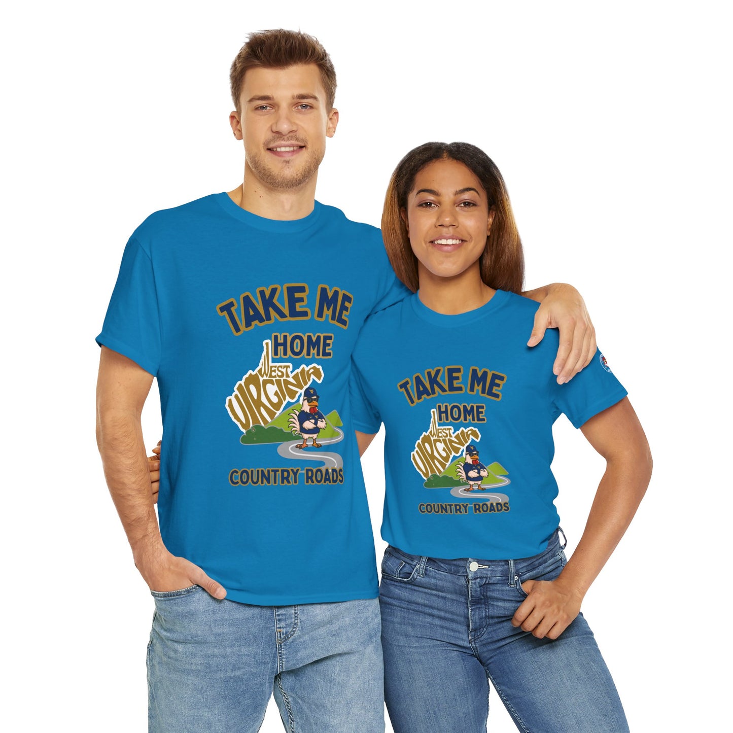 Take Me Home Country Roads WV Coop Daddy Tee – Funny West Virginia Rooster Shirt