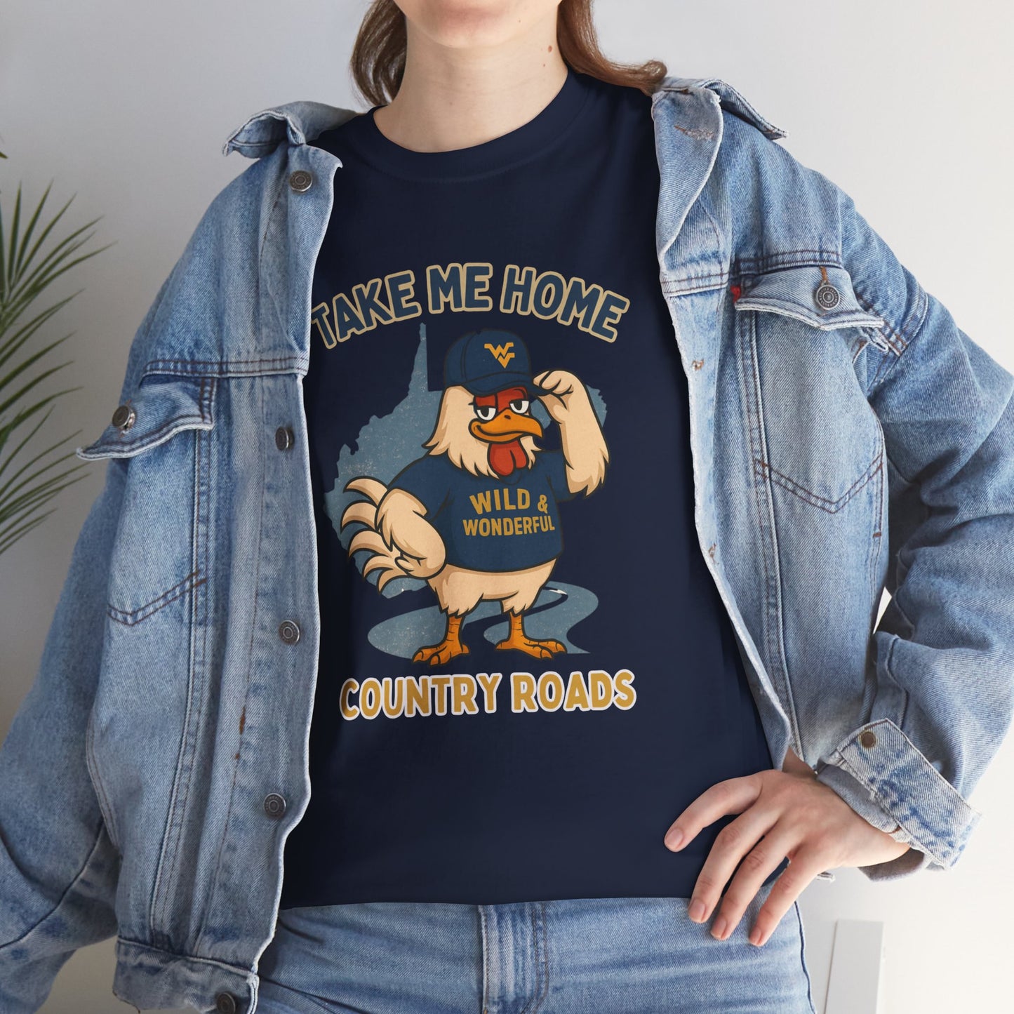 Take Me Home Country Roads WV Coop Daddy Tee – Funny West Virginia Rooster Shirt