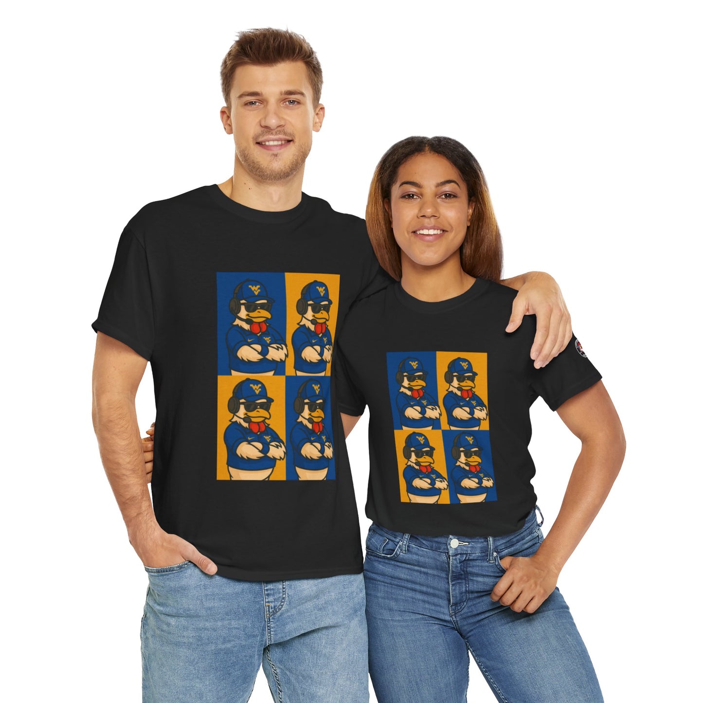 Warhol WVU Coop Daddy T-Shirt – Pop Art Coach Rooster Graphic Tee for Mountaineer Fans FREE SHIPPING