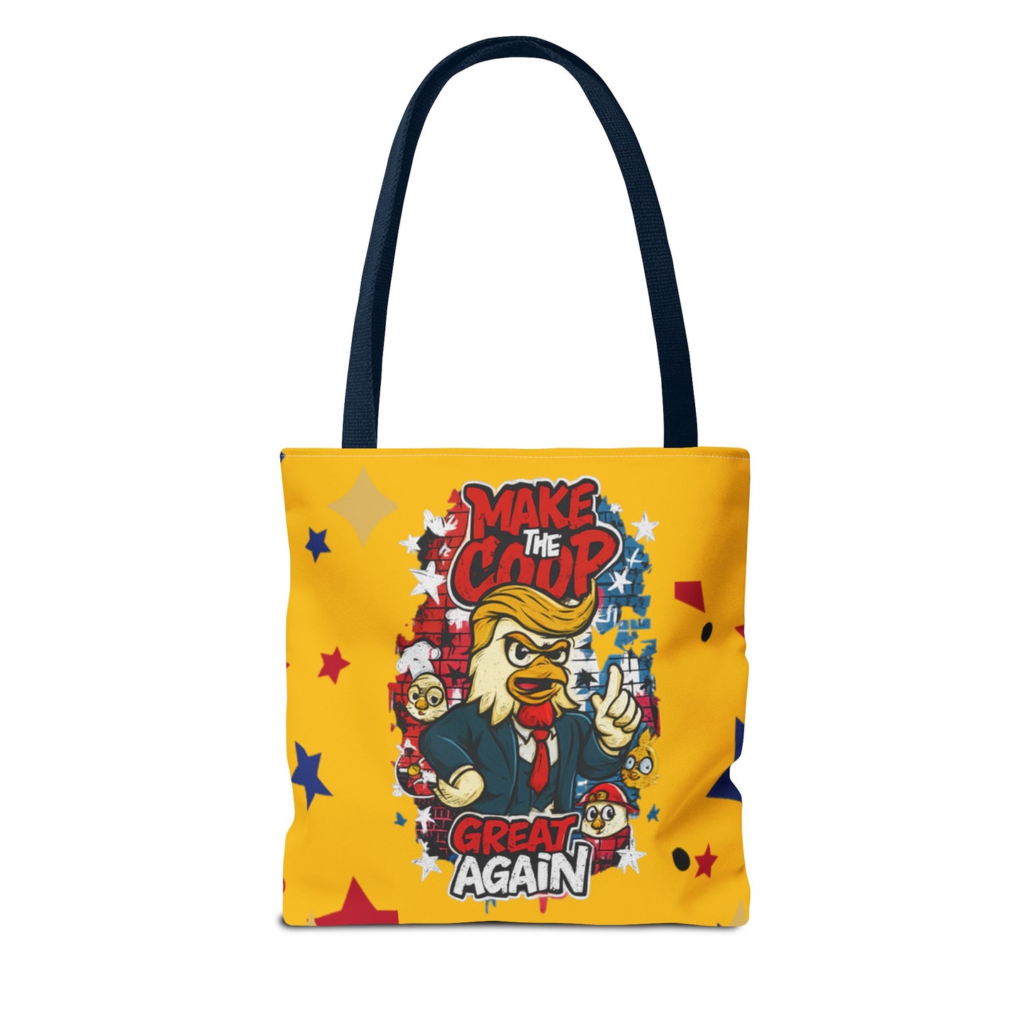 Make the Coop Great Again Tote Bag, Funny Tote Bag, Political Humor Bag, Gift for Movers and Shakers, Yellow Tote, Election Day Accessory