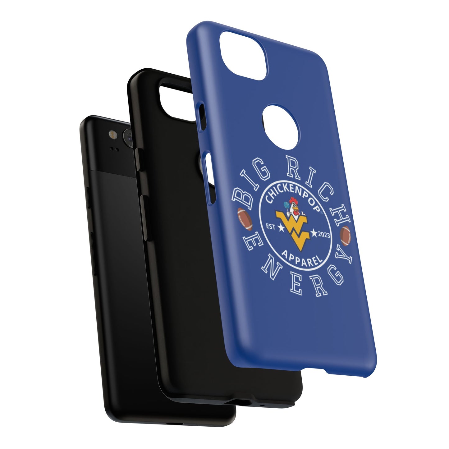 Don’t Be A Devries Funny Chicken Phone Case – Durable Dual-Layer Protection for iPhone, Samsung, Pixel – Matte or Glossy Finish Blue