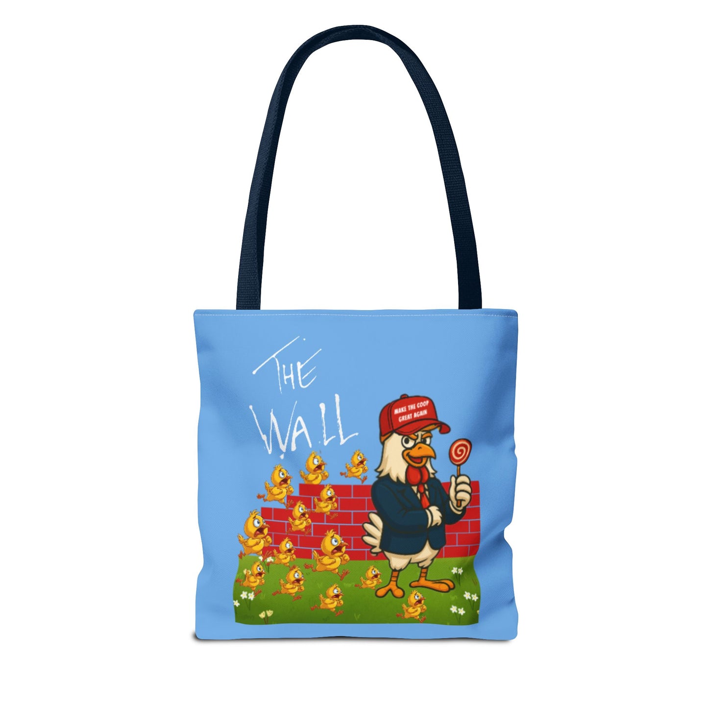 Another Chick Thru The Wall Tote Bag – Funny Political Chicken Graphic | Durable Eco-Friendly Canvas Shopper for Everyday Use