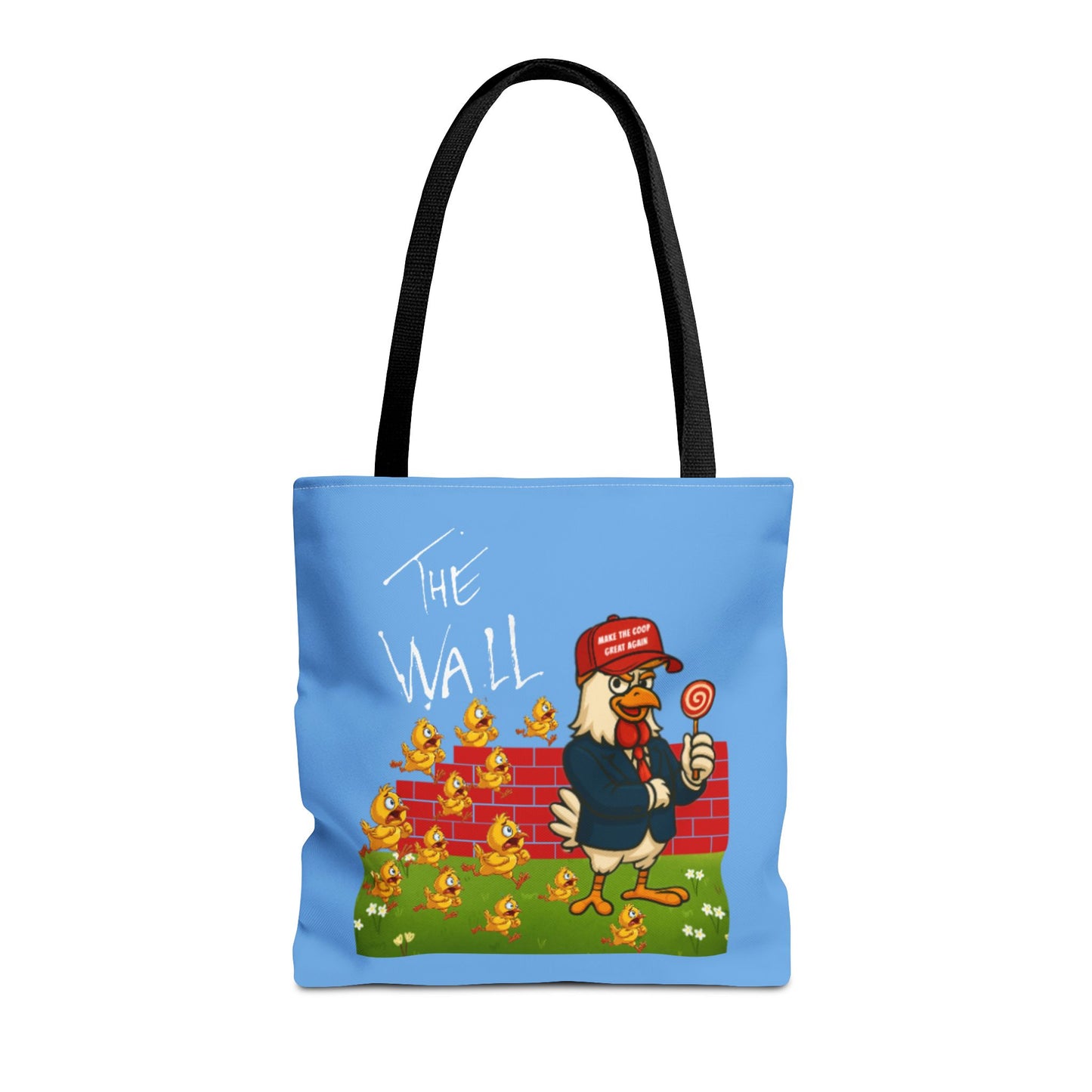 Another Chick Thru The Wall Tote Bag – Funny Political Chicken Graphic | Durable Eco-Friendly Canvas Shopper for Everyday Use