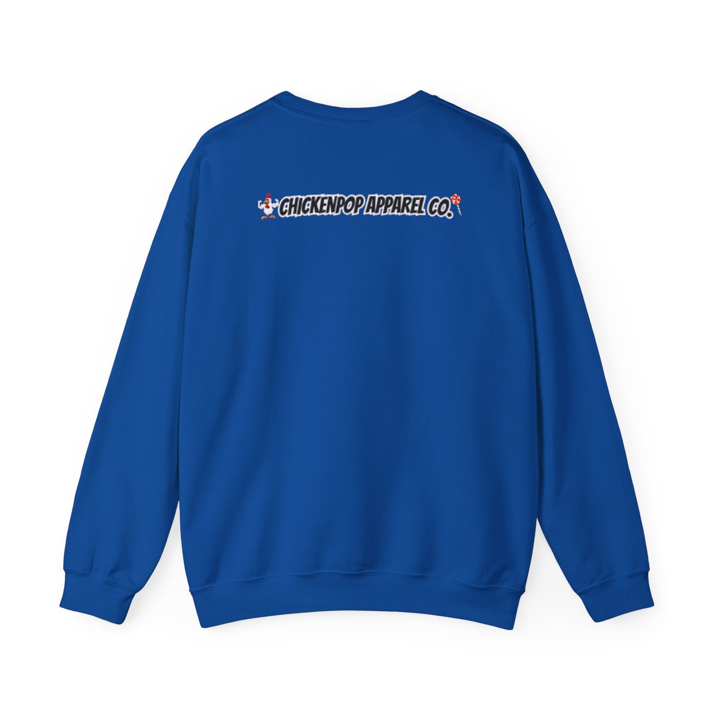 Like A Genius Crewneck Sweatshirt – Funny Political Graphic Pullover | Unisex Heavy Blend with ChickenPop Logo | Ethically Made & Cozy Cold-Weather Humor