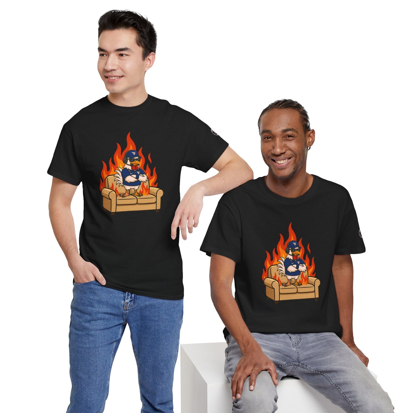 Big Rich Energy WV BURNIN' DOWN THE COUCH Graphic Tee 🔥Free Shipping🔥