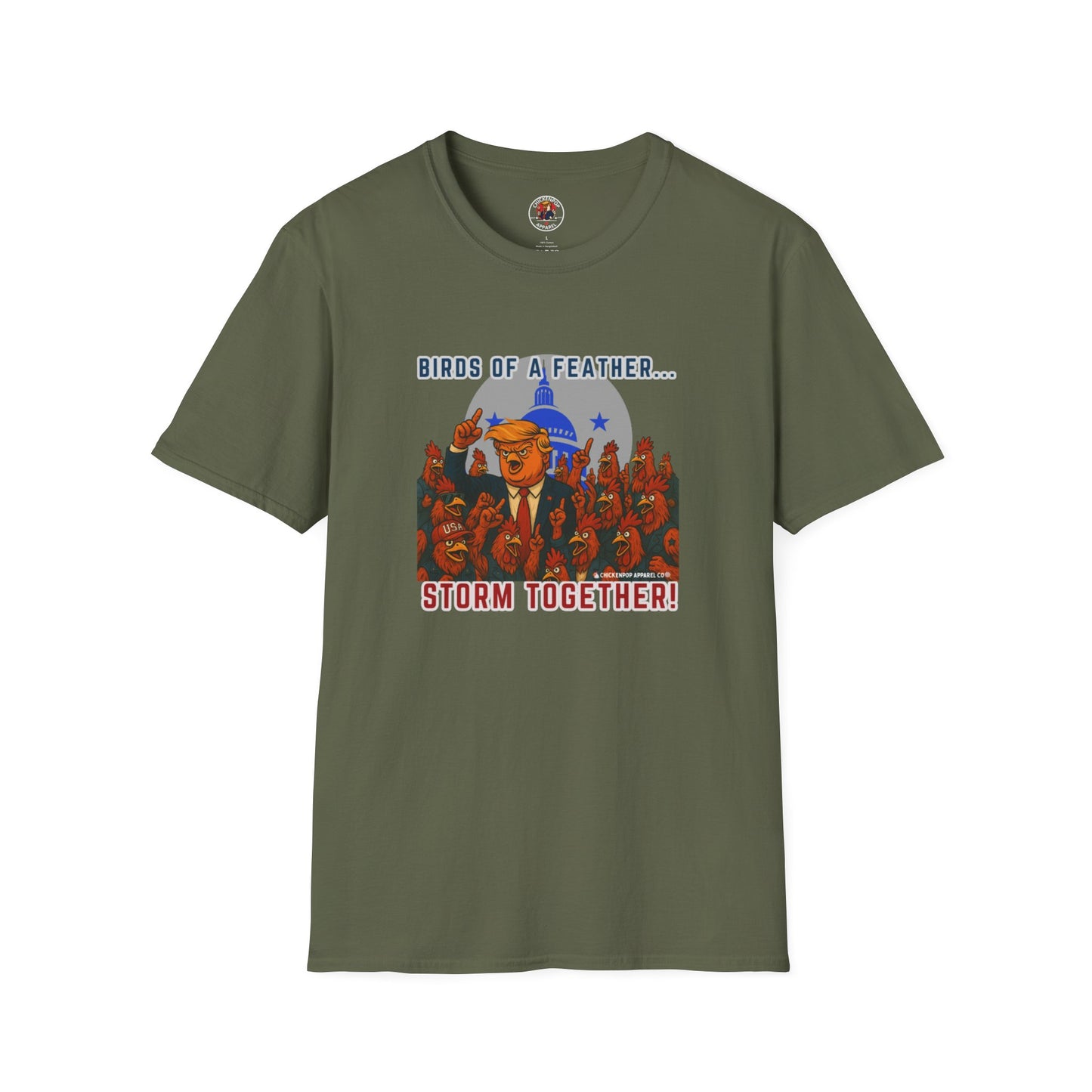 Birds of a Feather Storm Together T-Shirt – Funny Political Satire Tee for Free Thinkers & Rebel Minds
