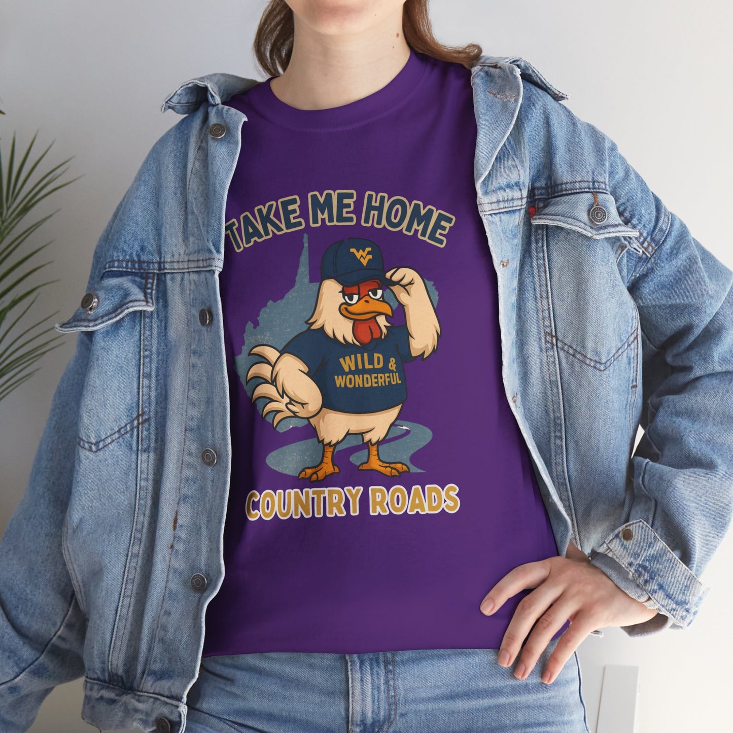Take Me Home Country Roads WV Coop Daddy Tee – Funny West Virginia Rooster Shirt
