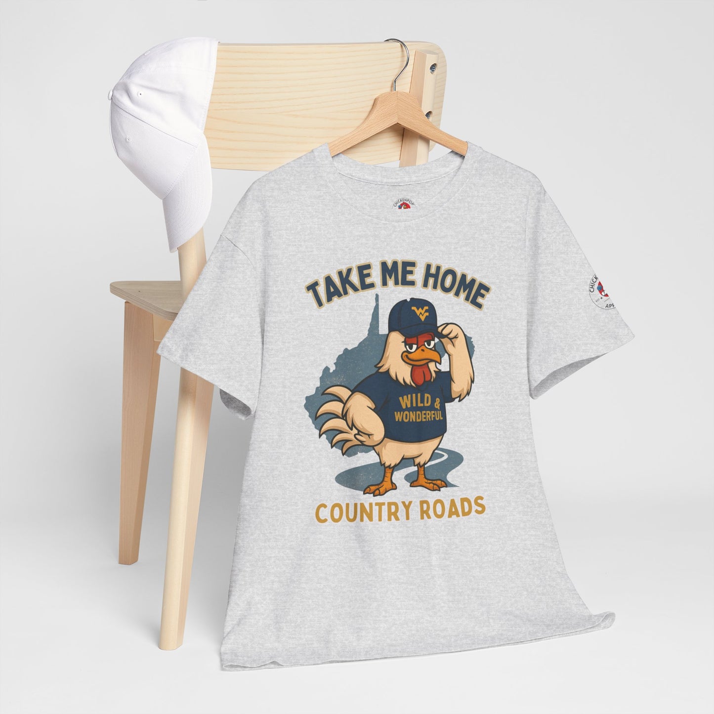 Take Me Home Country Roads WV Coop Daddy Tee – Funny West Virginia Rooster Shirt