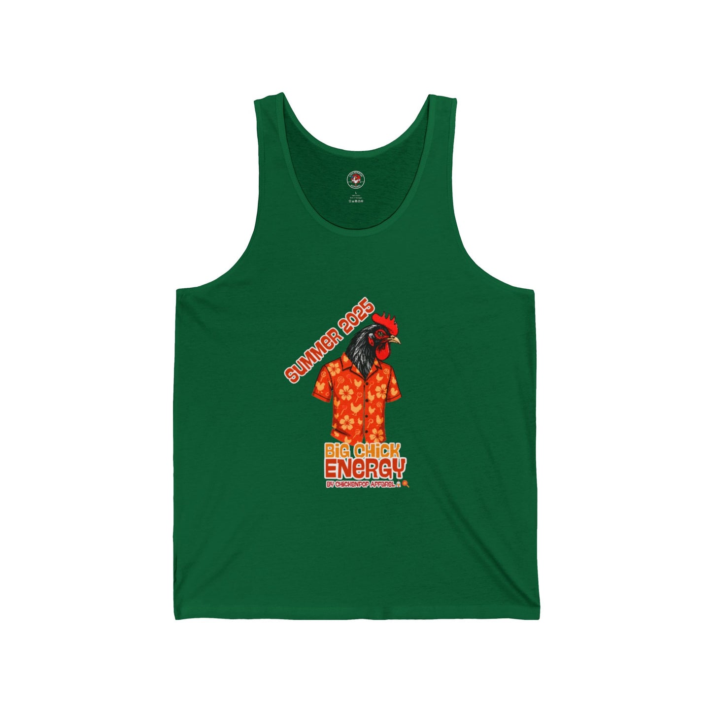 Big Chick Energy Summer Tank, Unisex Jersey Tank Top, Summer Apparel, Beachwear, Festival Top, Casual Wear