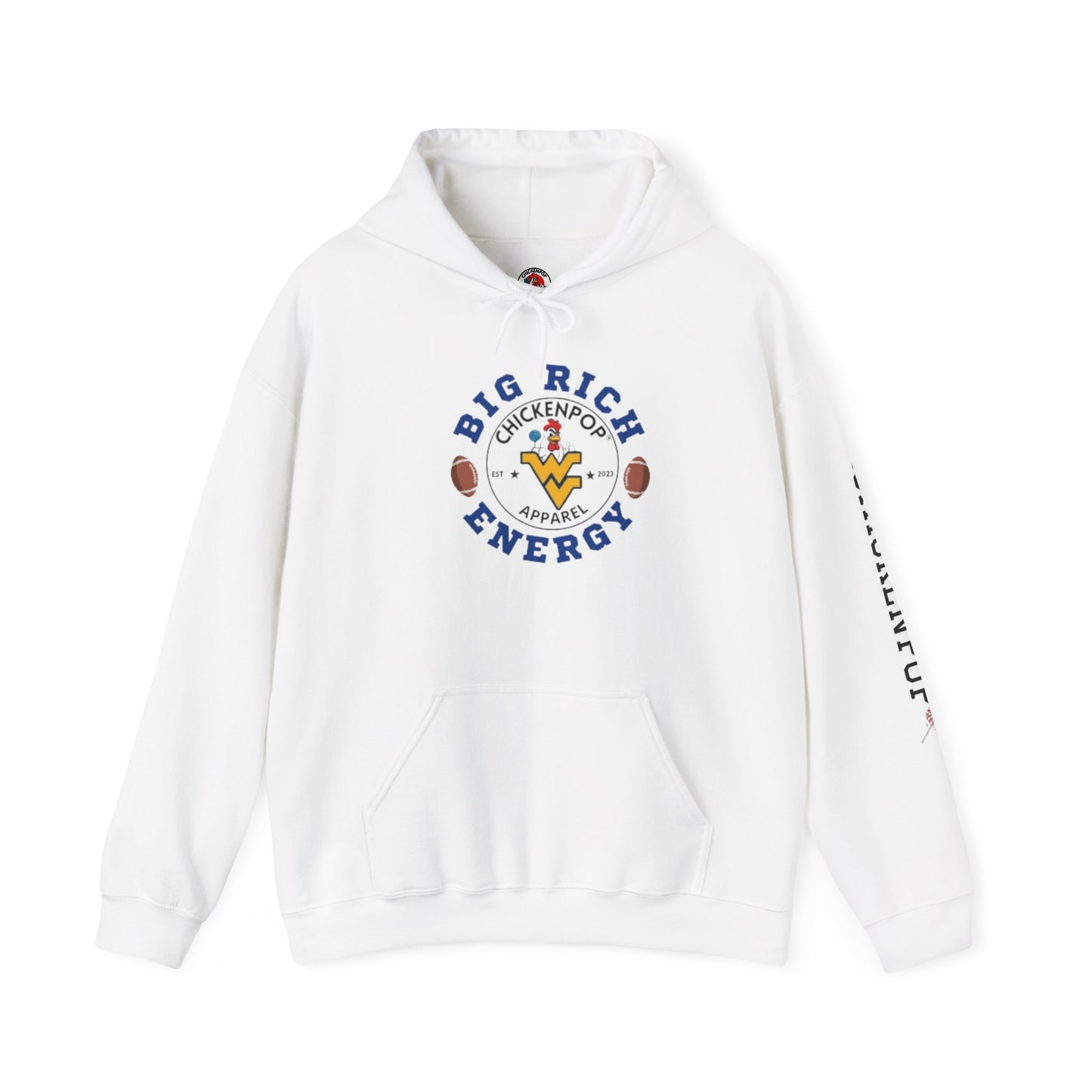 Big Rich Energy WV Logo Unisex Hoodie - ChickenPop Arm Logo Edition