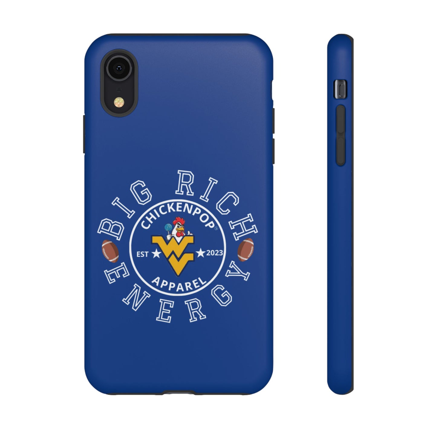 Don’t Be A Devries Funny Chicken Phone Case – Durable Dual-Layer Protection for iPhone, Samsung, Pixel – Matte or Glossy Finish Blue