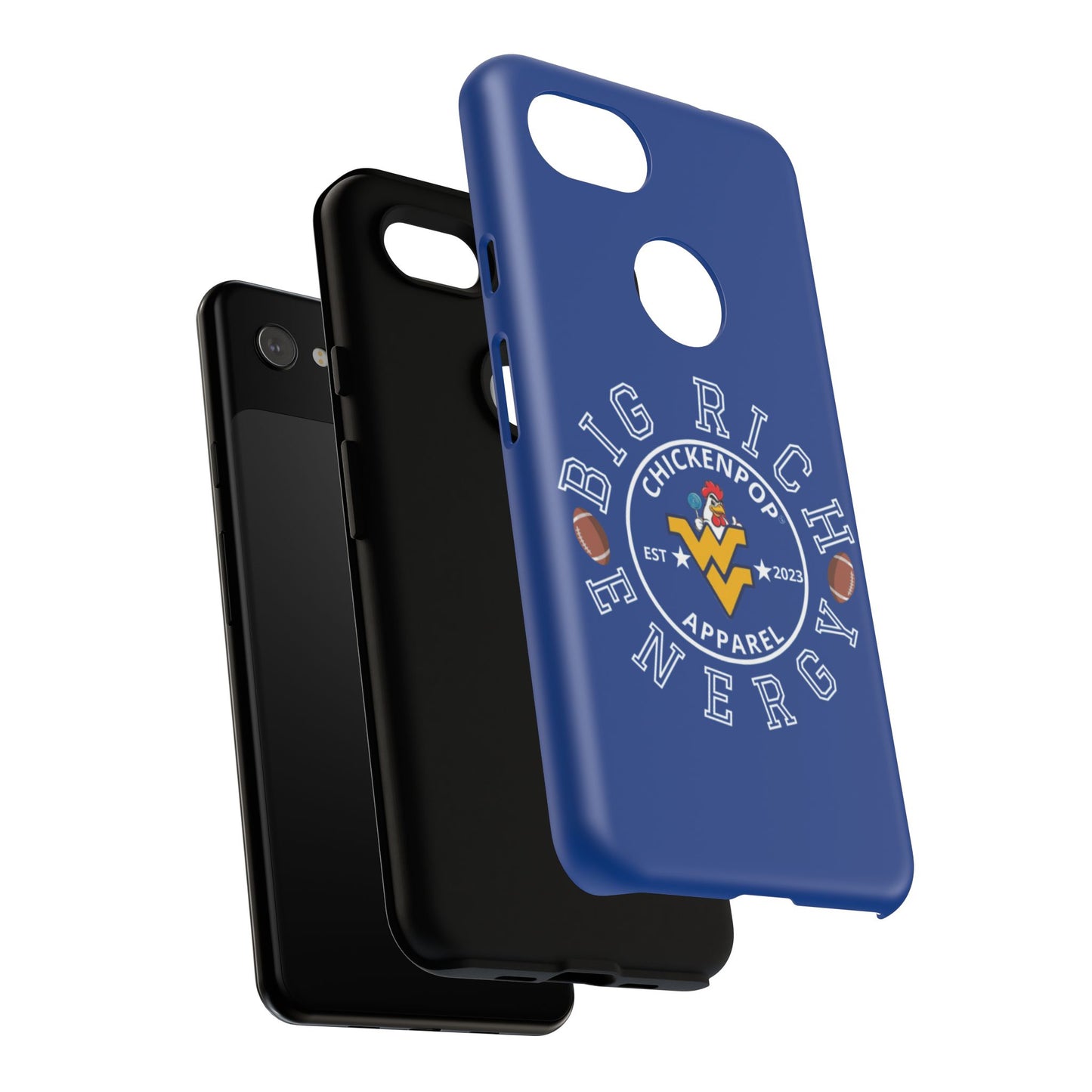 Don’t Be A Devries Funny Chicken Phone Case – Durable Dual-Layer Protection for iPhone, Samsung, Pixel – Matte or Glossy Finish Blue