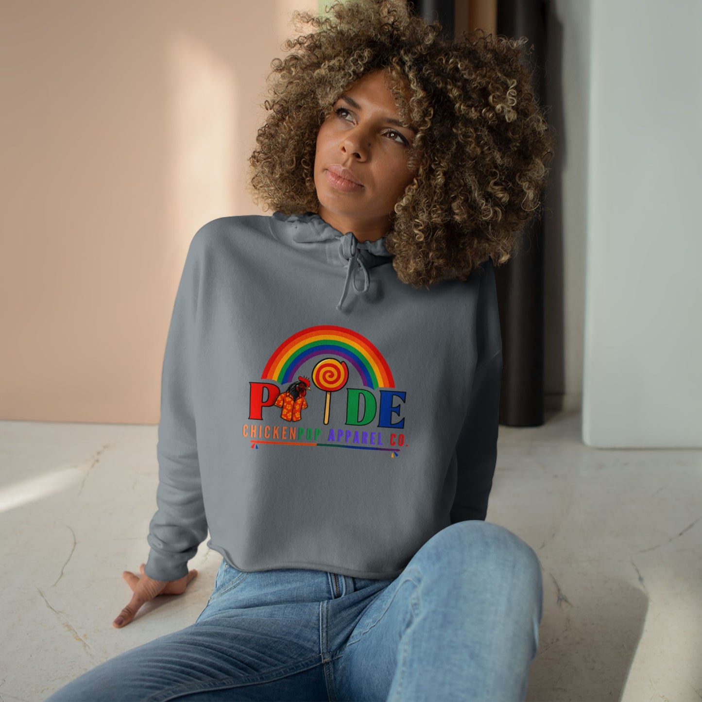 Prime Month Crop Hoodie - Pride Month Collection
