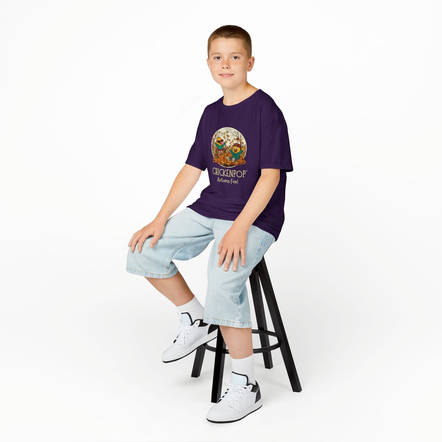 Kids Tee - Lil’ Cluckers 'Autumn Fun' ChickenPop Shirt