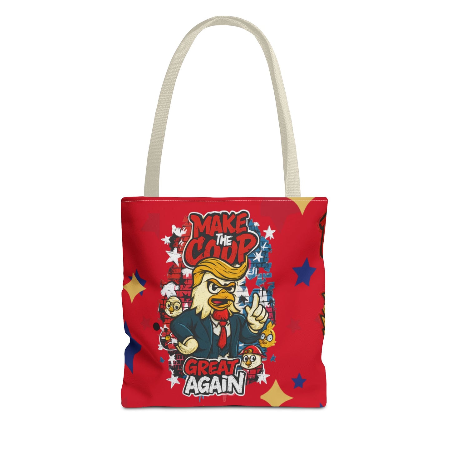 Make the Coop Great Again Tote Bag *RED*, Funny Tote Bag, Political Humor Bag, Gift for Movers and Shakers, Yellow Tote, Election Day Accessory