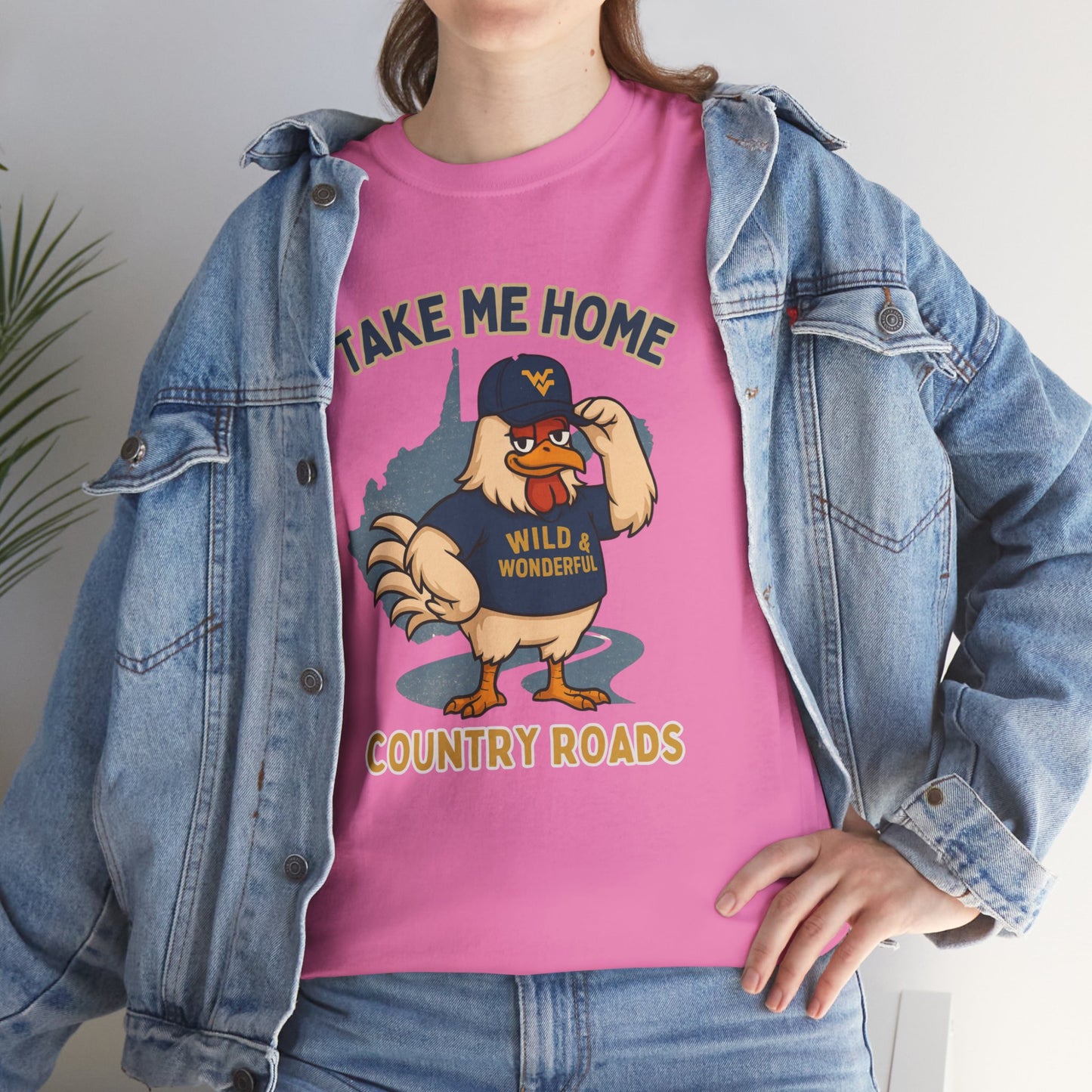 Take Me Home Country Roads WV Coop Daddy Tee – Funny West Virginia Rooster Shirt