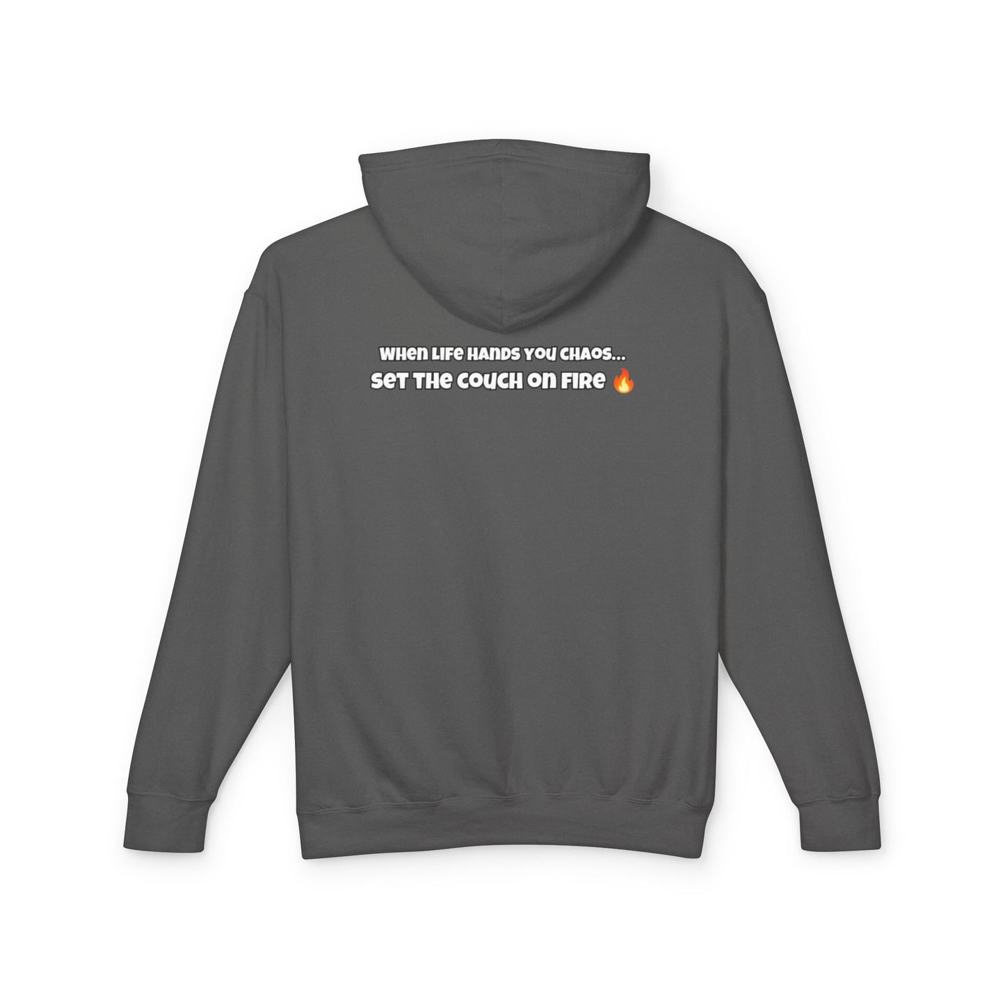 Big Rich Energy Burning Couch Hoodie – Chaos Quote 🔥FREE SHIPPING🔥