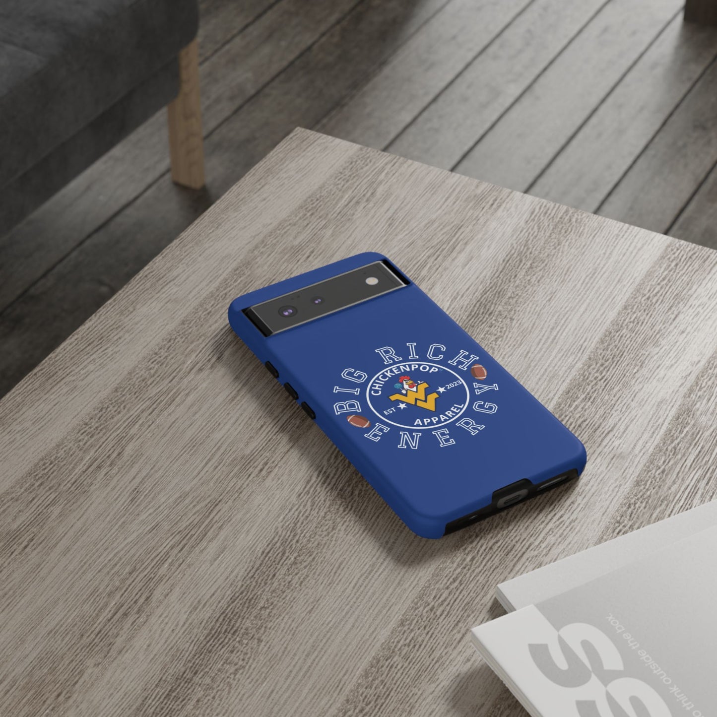 Don’t Be A Devries Funny Chicken Phone Case – Durable Dual-Layer Protection for iPhone, Samsung, Pixel – Matte or Glossy Finish Blue