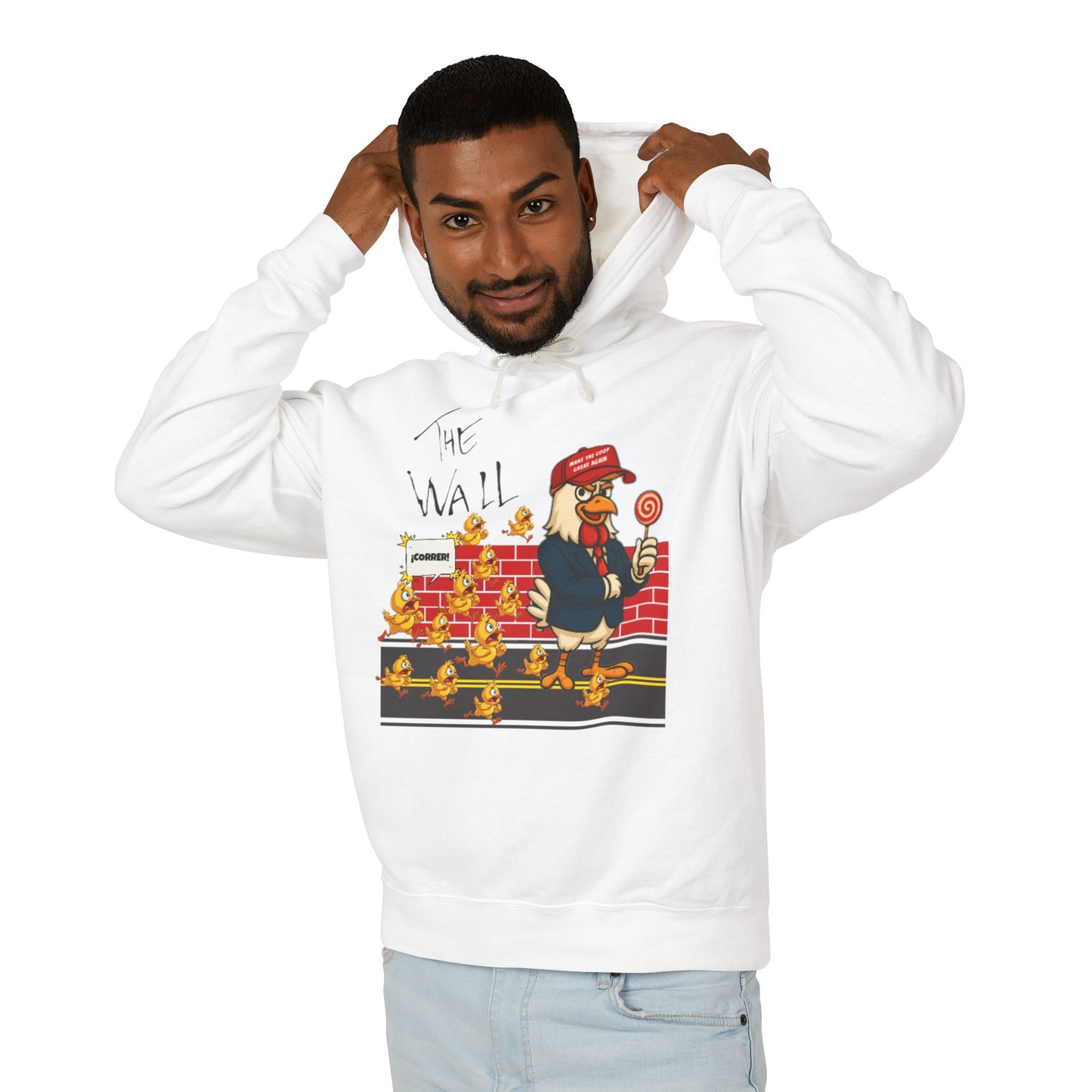 Another Chick Thru The Wall Hoodie – Bold Graphic Pullover with Relaxed Fit | Unisex Streetwear