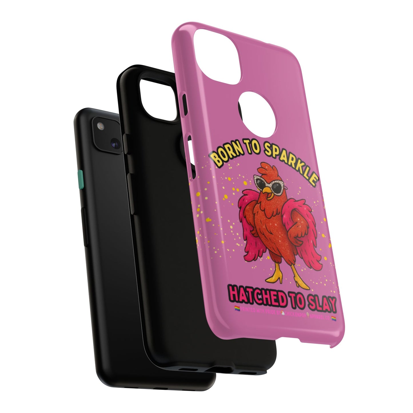 Phone Case - Born to Sparkle Hatched to Slay Logo Design