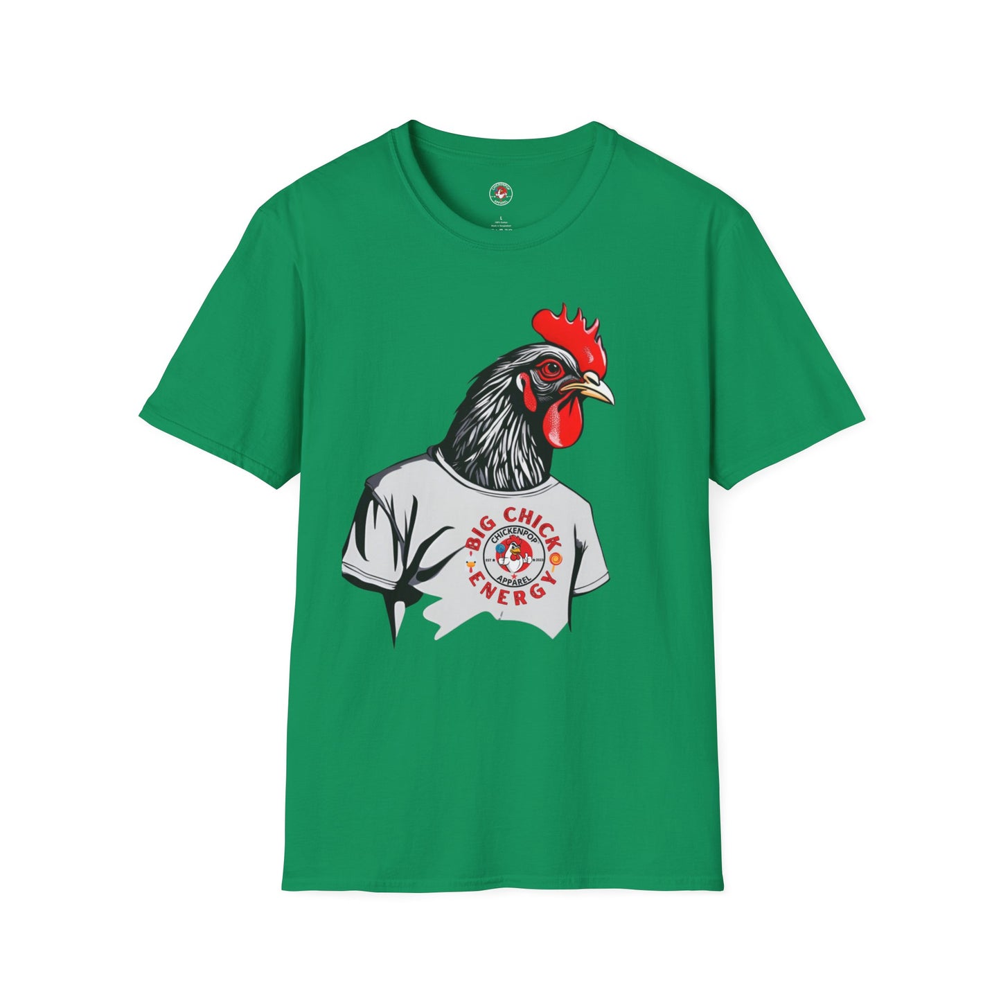 Big Chick Energy Giant Rooster Unisex Tee