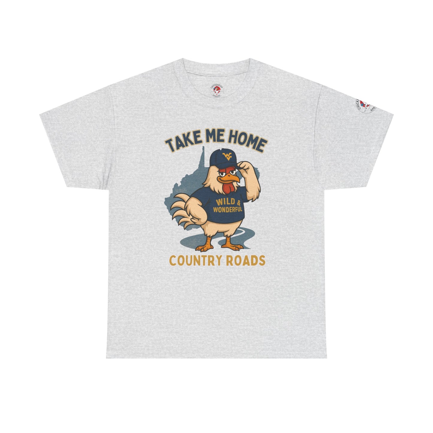Take Me Home Country Roads WV Coop Daddy Tee – Funny West Virginia Rooster Shirt