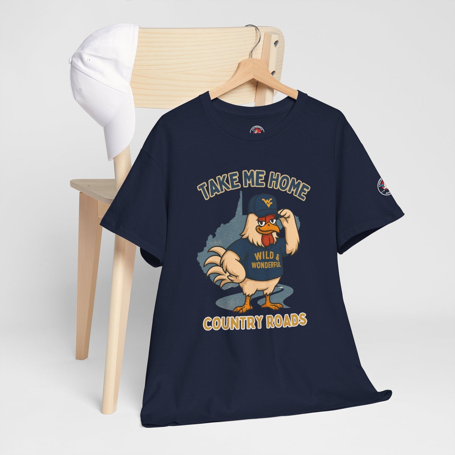 Take Me Home Country Roads WV Coop Daddy Tee – Funny West Virginia Rooster Shirt