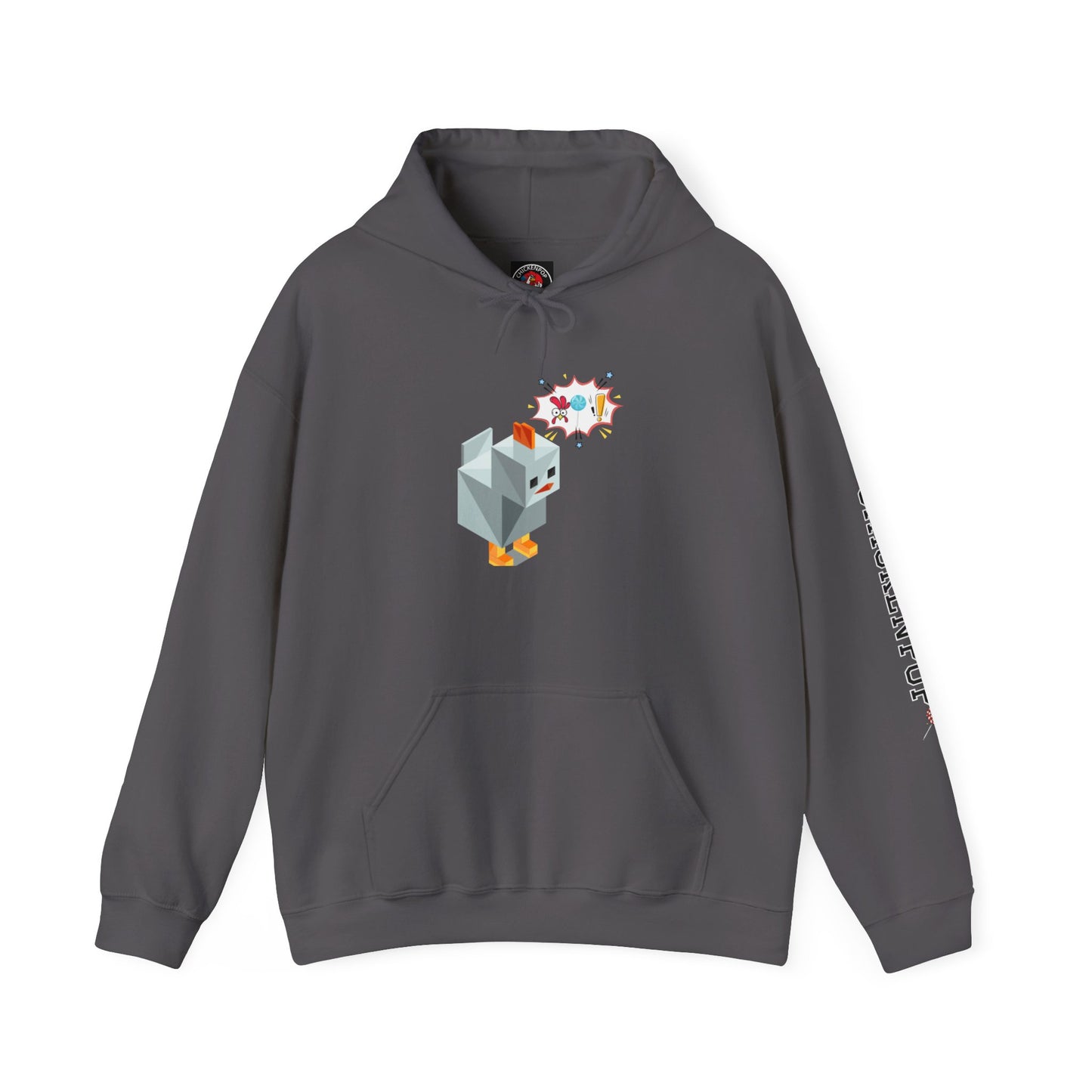 Roblox Chicken Thinks Hoodie UNISEX - ChickenPop Arm Logo Edition