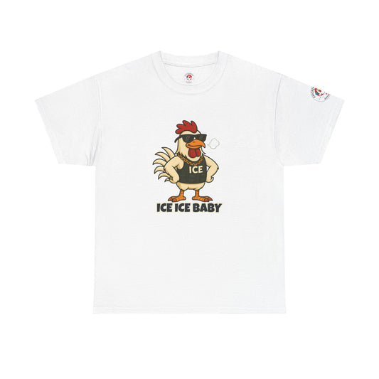 Ice Ice Baby Part 2 Funny Chicken T-Shirt – Cool Rooster Graphic Tee | Unisex Retro Hip-Hop Style
