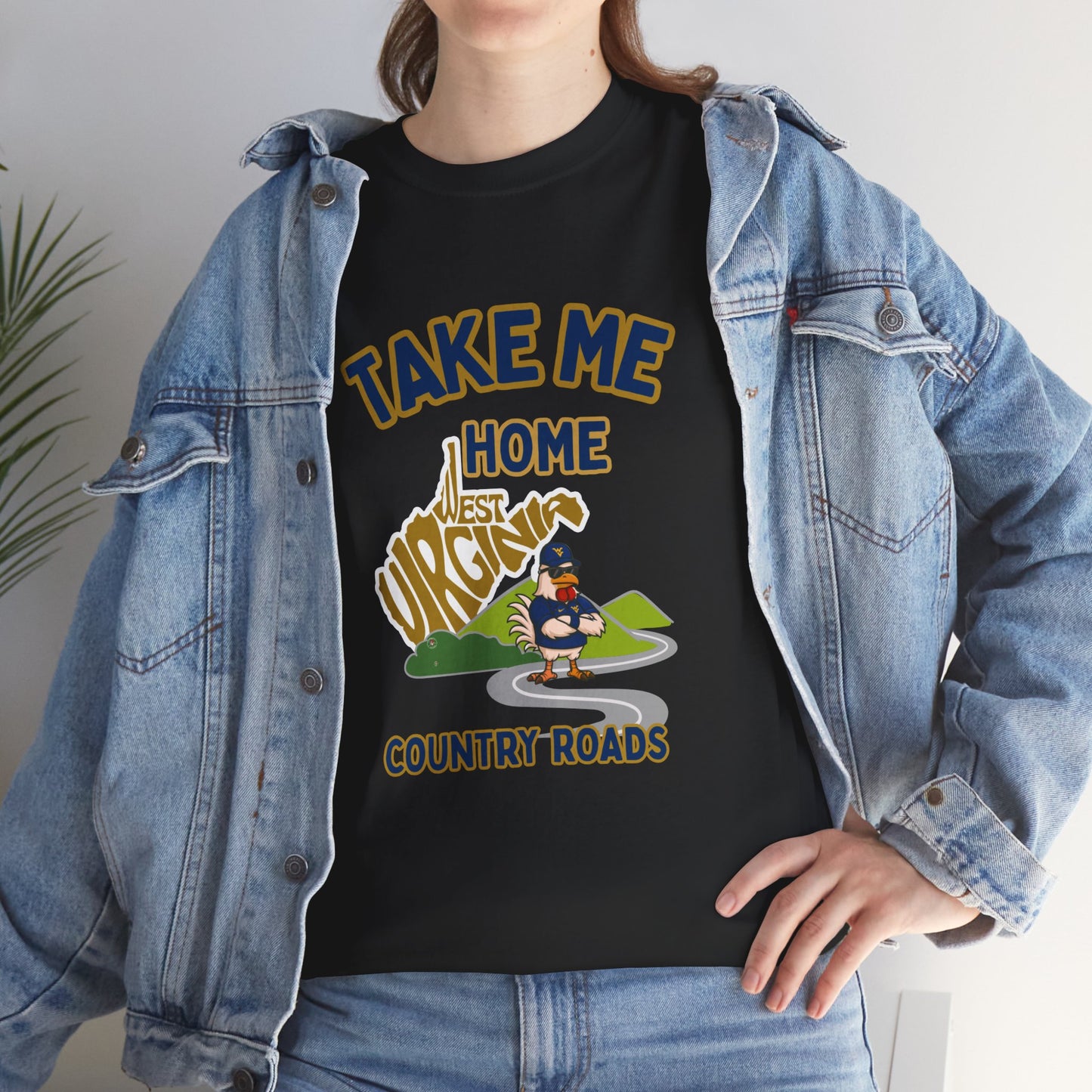 Take Me Home Country Roads WV Coop Daddy Tee – Funny West Virginia Rooster Shirt