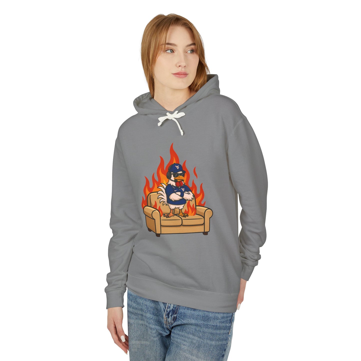 Big Rich Energy Burning Couch Hoodie – Chaos Quote 🔥FREE SHIPPING🔥