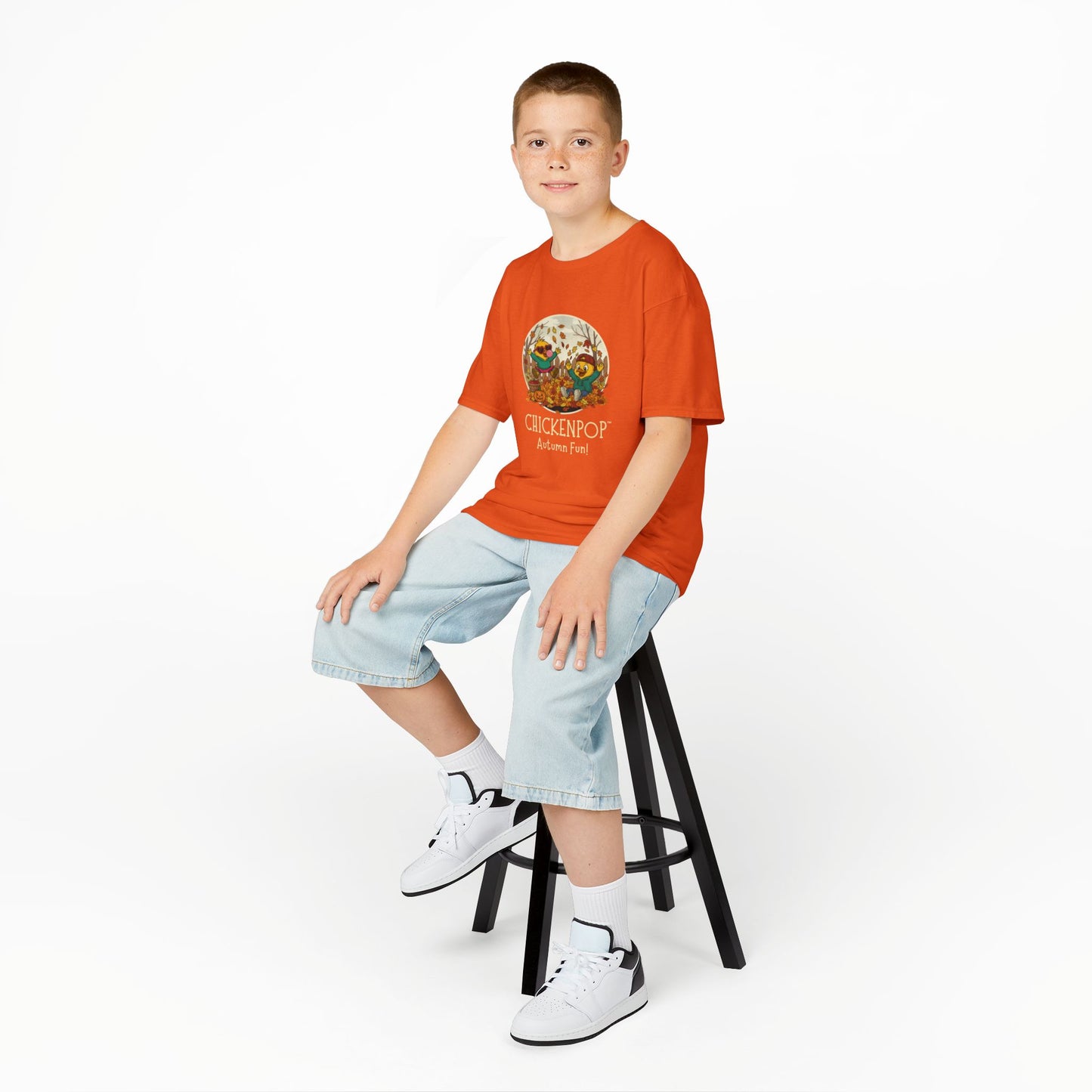 Kids Tee - Lil’ Cluckers 'Autumn Fun' ChickenPop Shirt