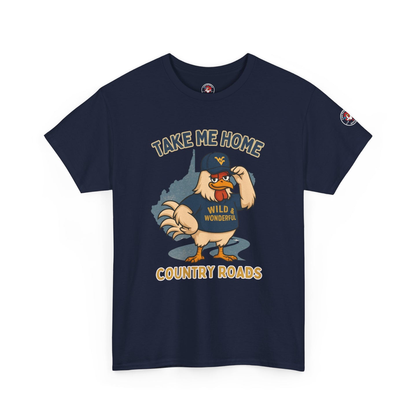 Take Me Home Country Roads WV Coop Daddy Tee – Funny West Virginia Rooster Shirt