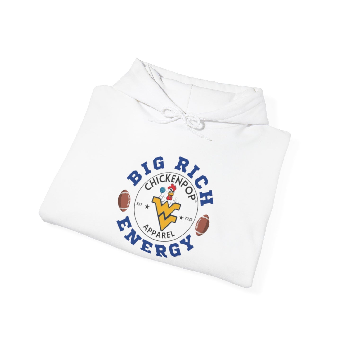 Big Rich Energy WV Logo Unisex Hoodie - ChickenPop Arm Logo Edition