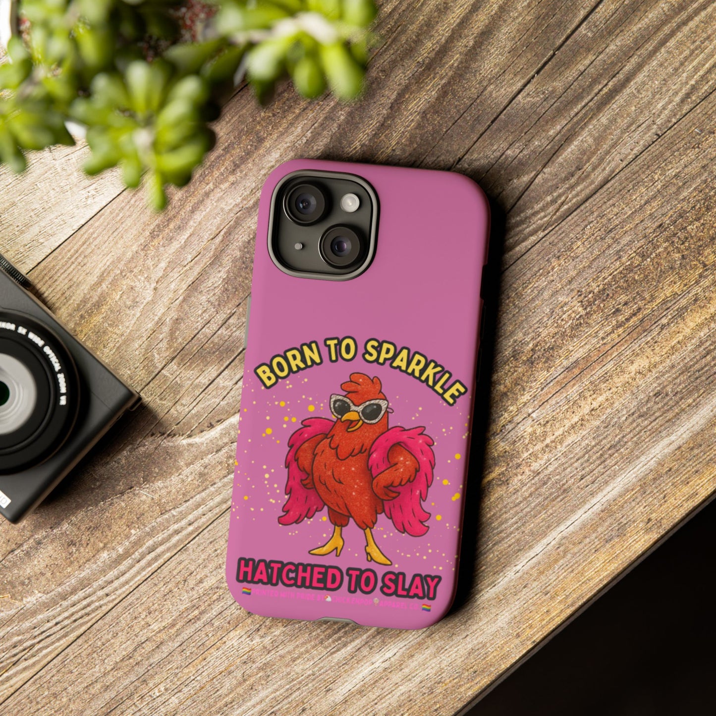 Phone Case - Born to Sparkle Hatched to Slay Logo Design