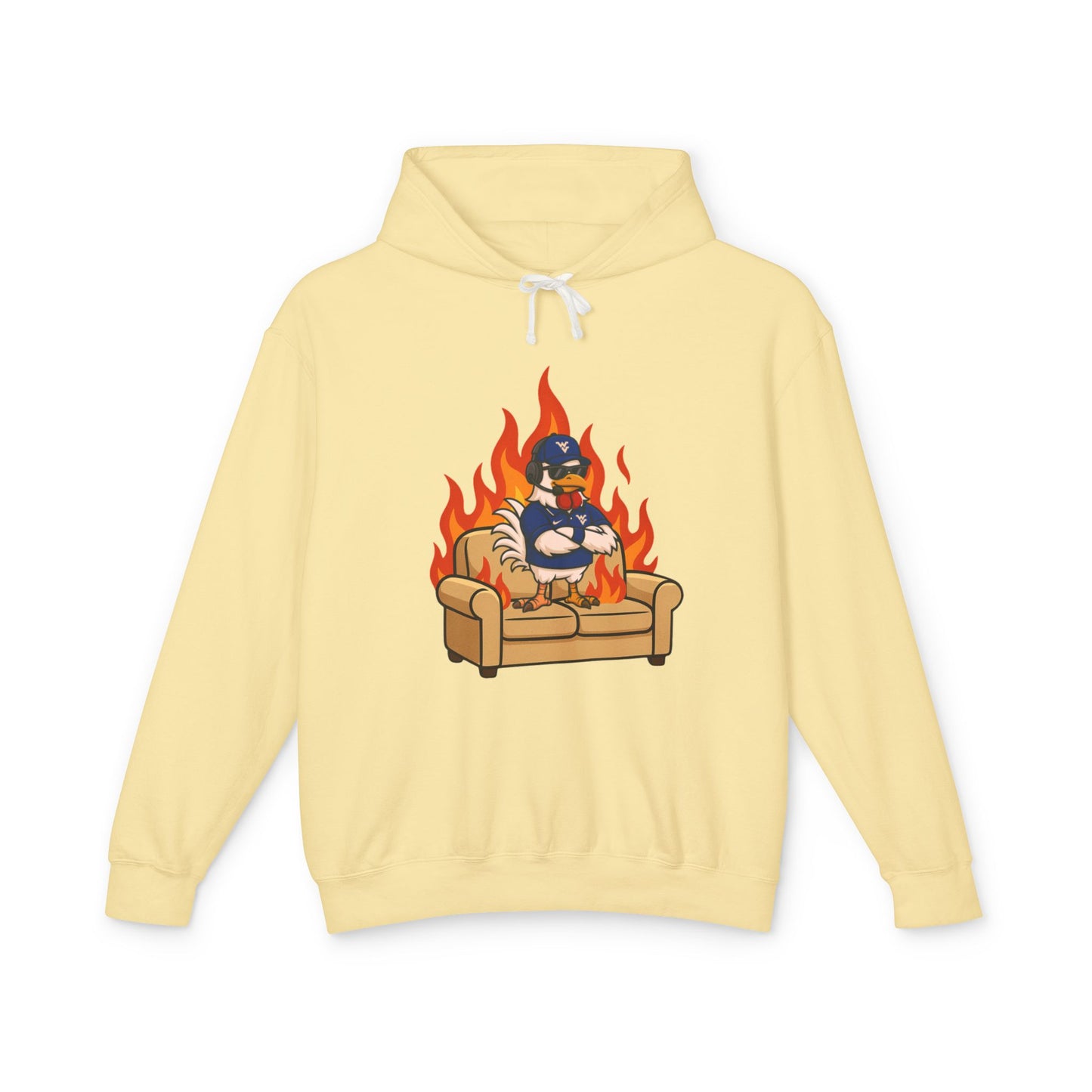 Big Rich Energy Burning Couch Hoodie – Chaos Quote 🔥FREE SHIPPING🔥