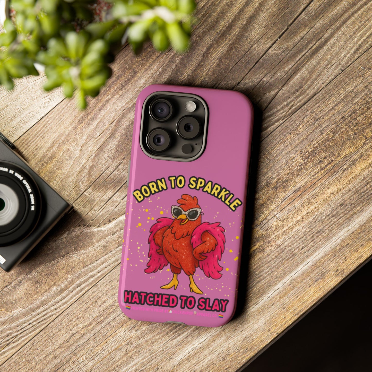Phone Case - Born to Sparkle Hatched to Slay Logo Design